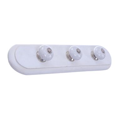 Wall Hanger Round with 3 ceramic knobs
