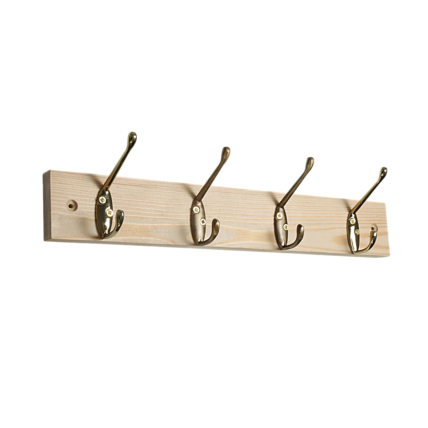Wall mounted Pine board with 4 coat & Hat hooks